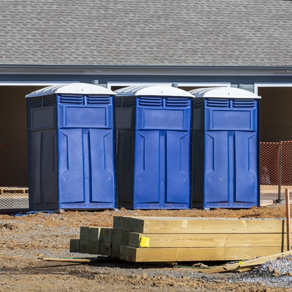 what is the expected delivery and pickup timeframe for the portable restrooms in Sea Island